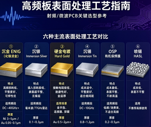 高频板表面处理为什么不能用喷锡？沉金、沉银、OSP怎么选？