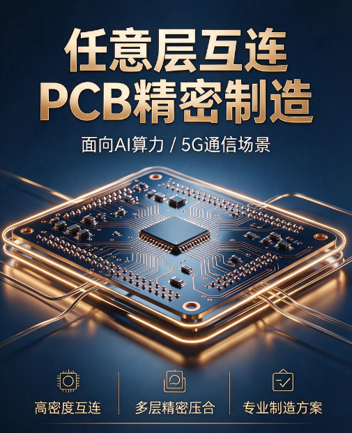 面向AI算力/5G通信场景：任意层互连PCB精密制造专业解决方案