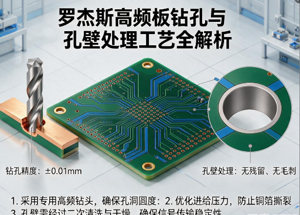 罗杰斯高频板钻孔与孔壁处理的特殊工艺要求全解析