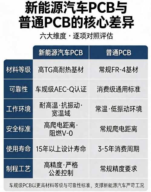 深度拆解：新能源汽车PCB与普通PCB的5大核心区别