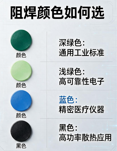 《为什么90%量产板选绿色？不同阻焊颜色的成本、交期与可靠性对比》